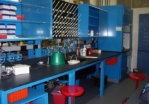 在韦尔斯利学院实验室的长凳亚博电竞官网上