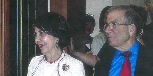 苏西和唐纳德在纽豪斯中心开幕庆典上，2006年4月。