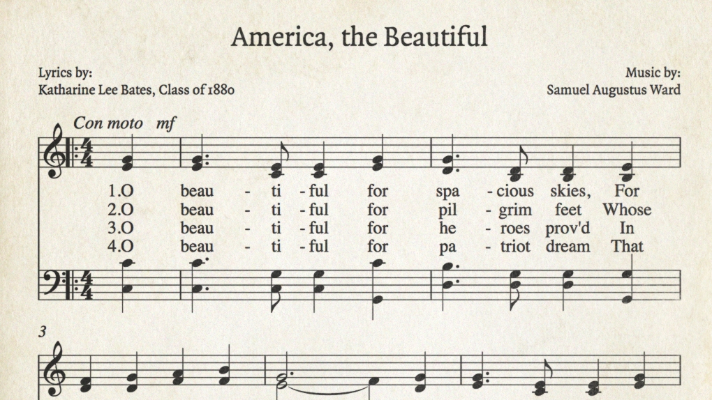 美国，美丽的歌词