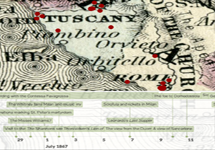 绘制“White, Marmorean flocking ”:两个配套的数字地图和时间轴展品在Neatline